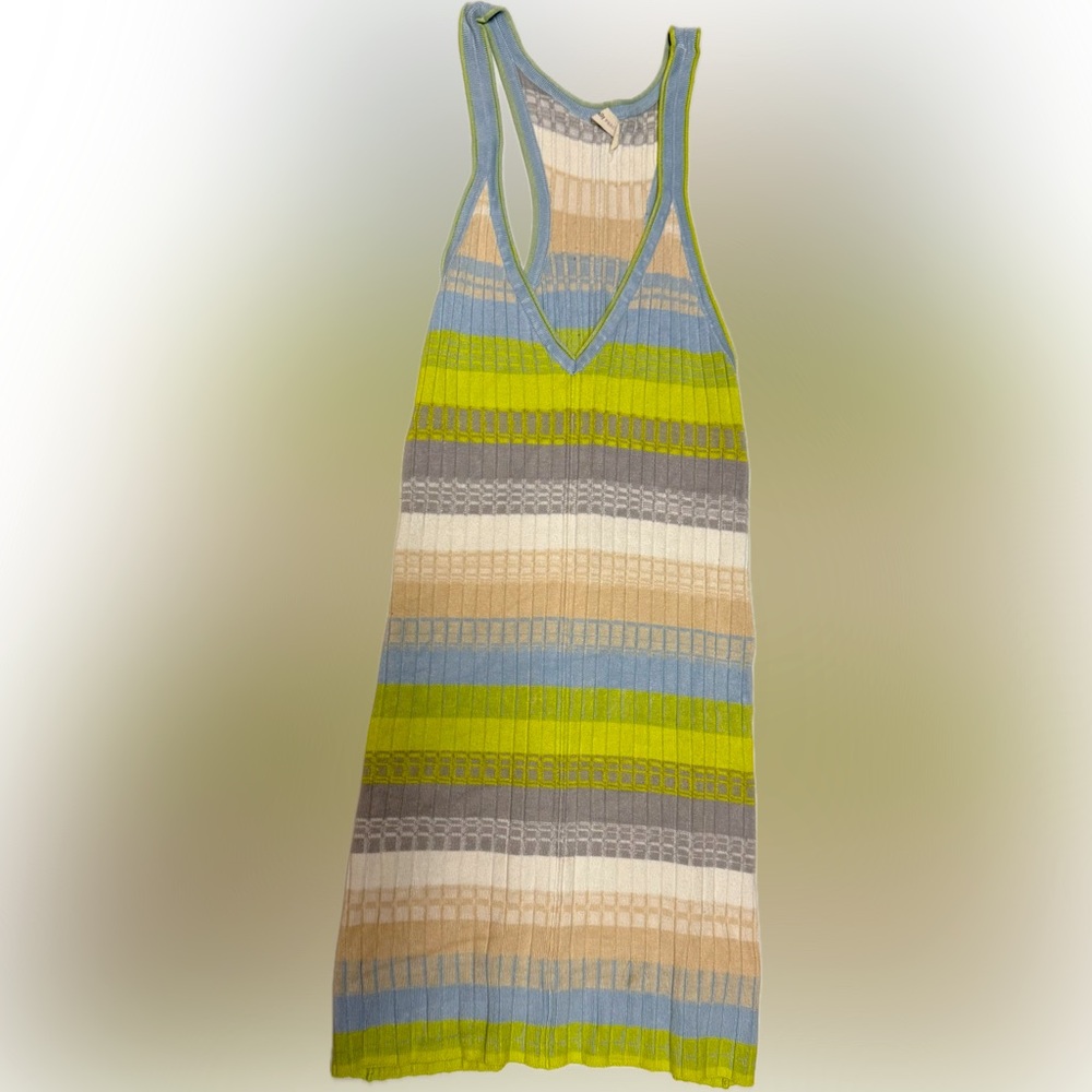 Striped Multicolor Knit Dress | Sz S